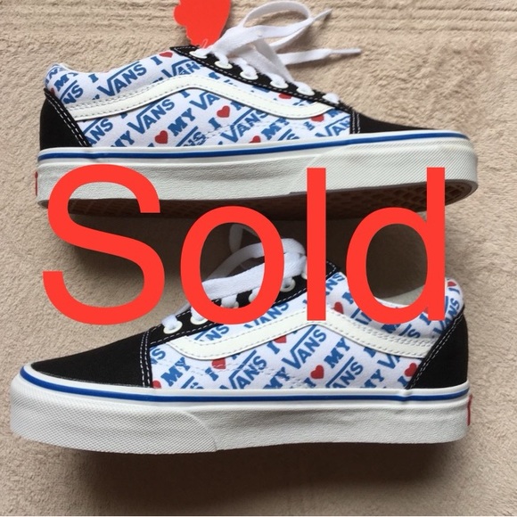Vans Shoes - Vans I Love heart My Vans Old Skool Size 6.5 Women
